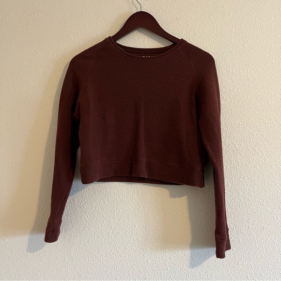Paragon Women's Lounge Crew Neck Raglan Cropped Sweatshirt Size Small - Picture 4 of 10